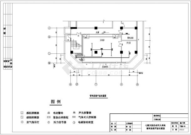 某变电站七氟丙烷灭火系统设计图纸-图二