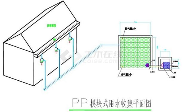 别墅雨水收集系统标准流程图-图一