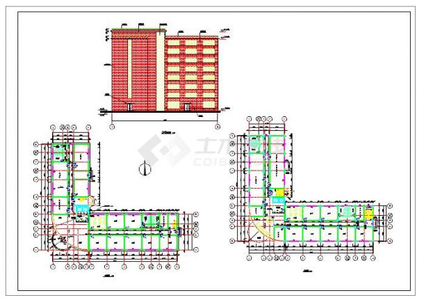 8层10000平米框架办公楼毕业设计（含计算书、建筑图、结构图）-图一