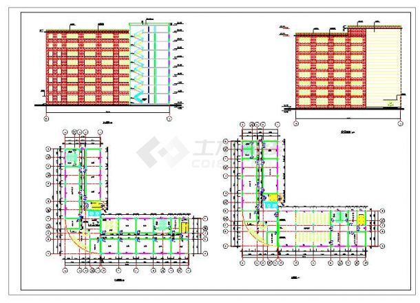 8层10000平米框架办公楼毕业设计（含计算书、建筑图、结构图）-图二