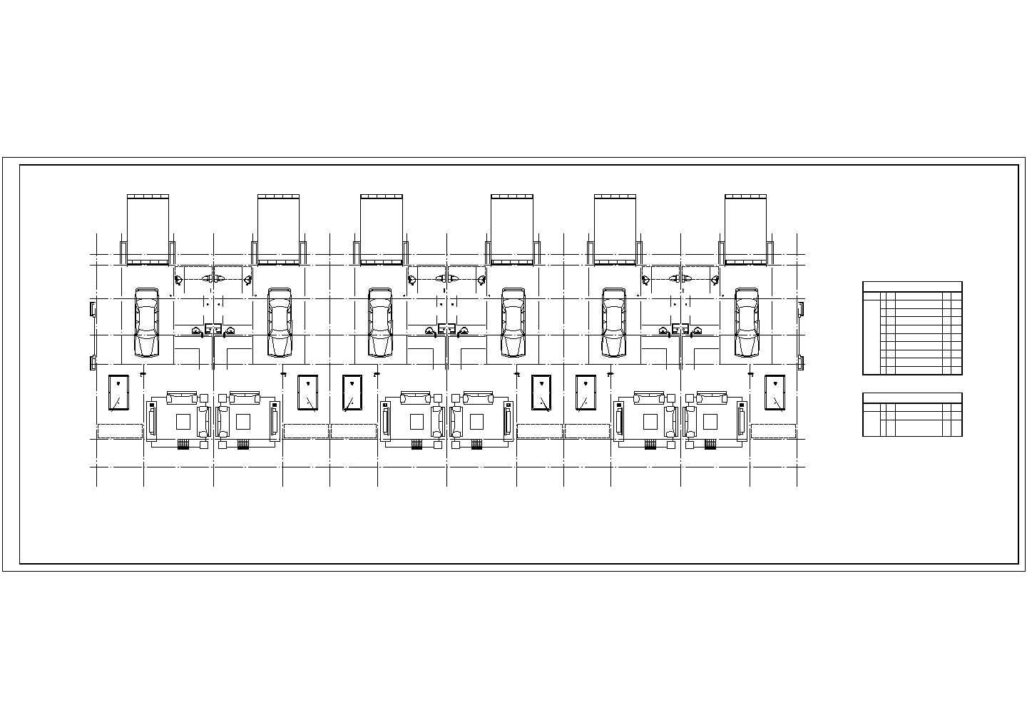 带地下室三层联排别墅建筑设计cad施工图