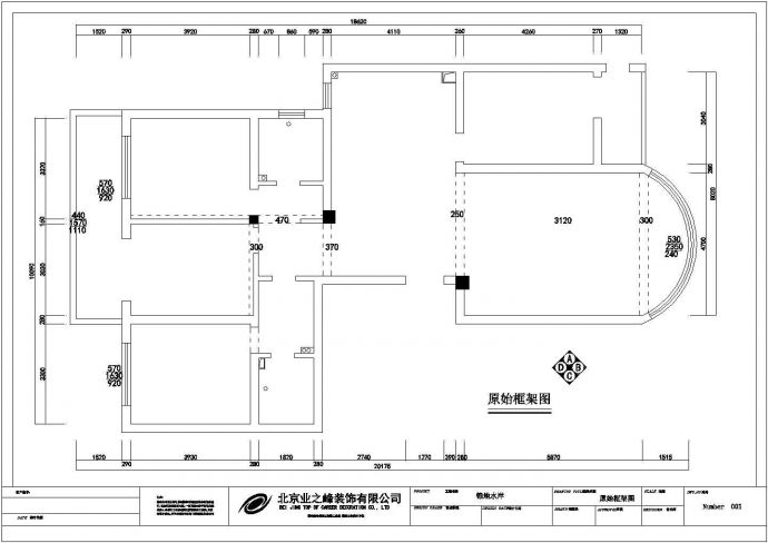 北京某地锦地水岸三房两厅装修施工图_图1