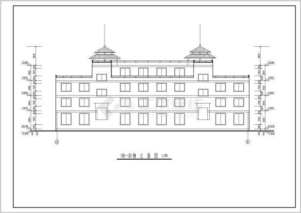 本溪市某4层砖混结构养老院建筑施工图-图二