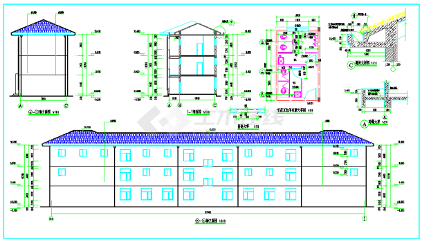 某新建厂区三层办公楼建筑施工图全套-图二