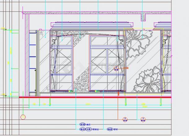 欧式新古典风格三层别墅精装修CAD施工图（含效果图和水电）-图二
