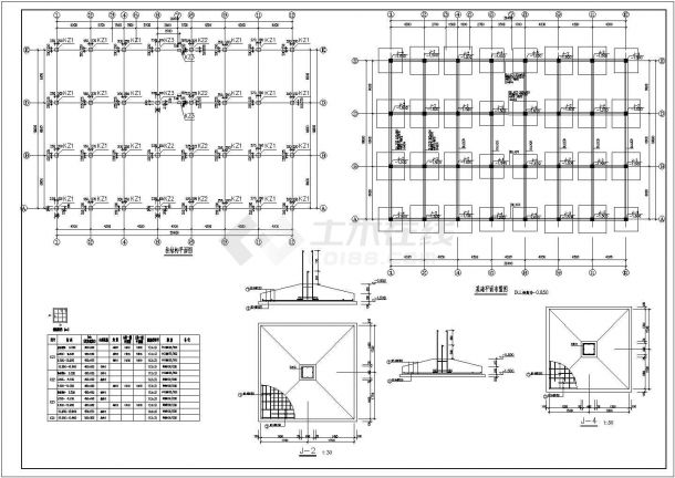 某5层框架结构住宅楼结构设计CAD图纸-图二