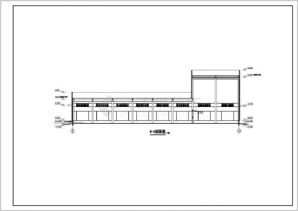 某工业园成品包装车间钢结构厂房建筑施工图建筑CAD图纸-图一