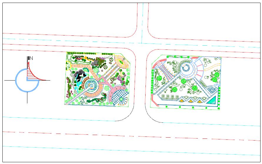 园林工程广场景观规划设计CAD图纸