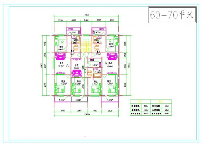 多层住宅20种cad户型图CAD图纸_图1