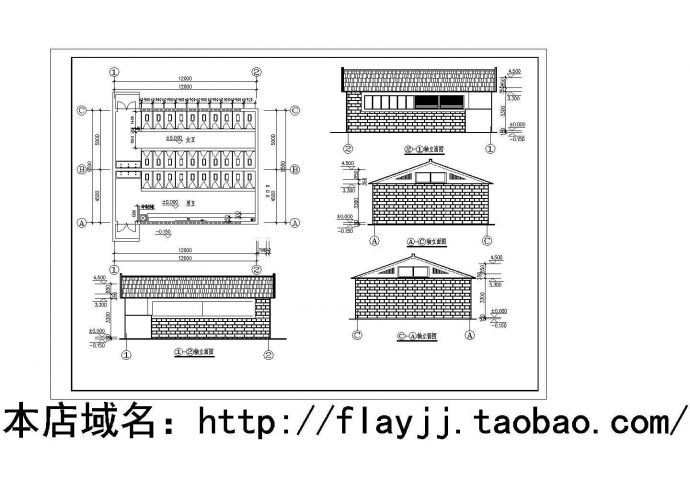 某单层公厕建筑方案设计CAD图纸_图1