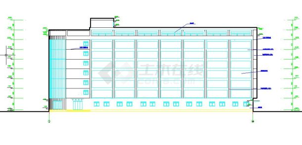 八层综合办公楼全套毕业设计（含计算书、建筑图、结构图、施工组织设计、PKPM）-图一