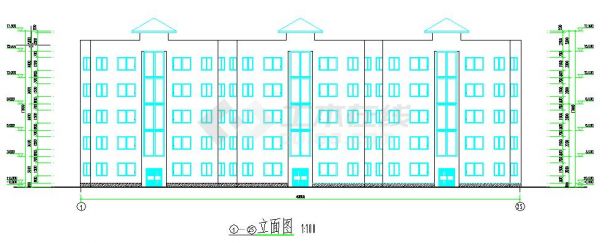 五层框架结构住宅楼毕业设计（3600含计算书、建筑、结构图、门窗表）-图一