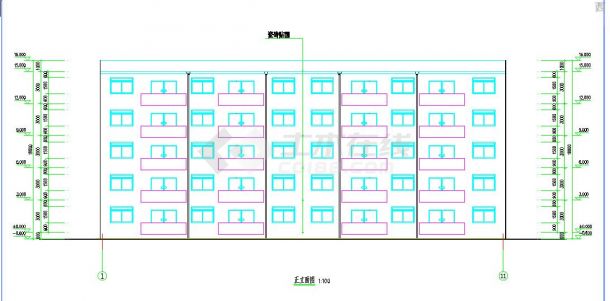 五层框架结构住宅楼毕业设计（含计算书PDF、建筑、结构图）-图一