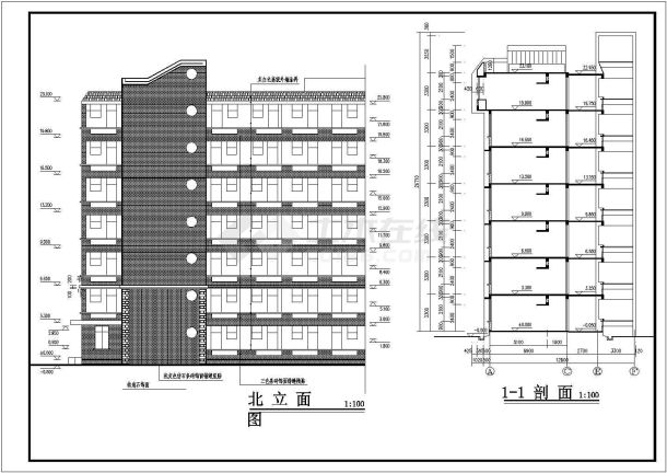 某7层砖混结构学生宿舍楼装修改造设计施工图-图二