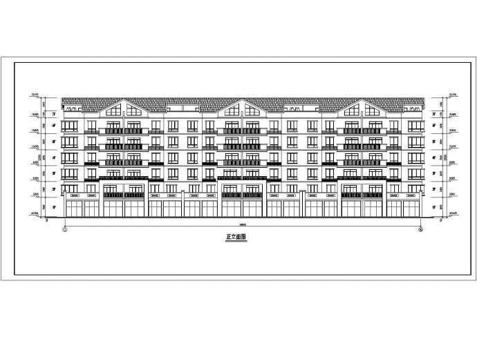 某7层底框砖混结构住宅建筑设计方案图纸_图1
