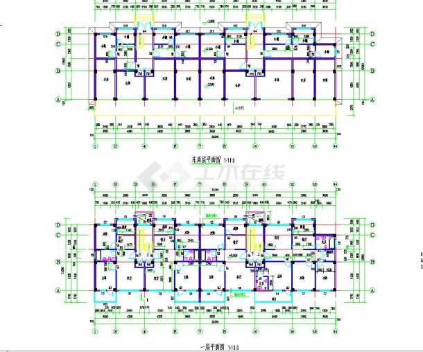 五层住宅楼全套毕业设计 （2000~3000平，含计算书，建筑图，结构图）-图二