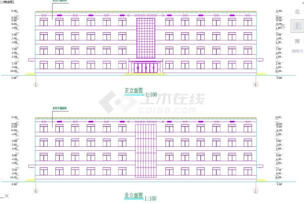 四层框架办公楼毕业设计（计算书、任务书、部分图纸）-图一