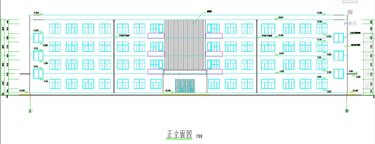 四层框架结构大学办公楼毕业设计（含计算书、建筑、结构图，PKPM模型）