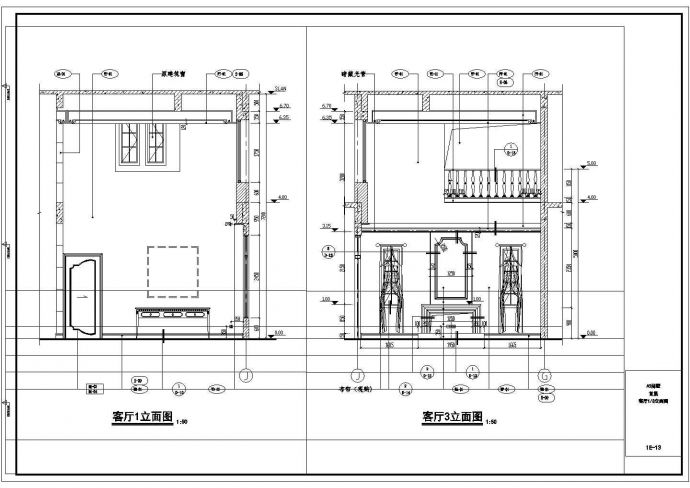 意式风格三层别墅室内设计全套装修施工图（含效果图、平立面、大样）_图1