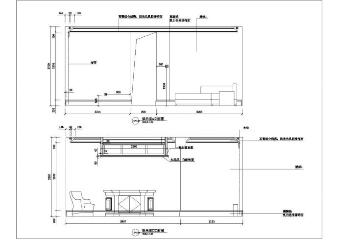 古典风三层别墅室内设计全套装修施工图（含效果图12张）_图1