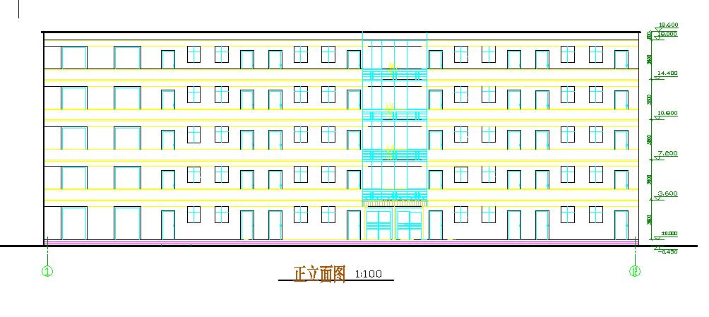 五层框架高中教学楼毕业设计（含论文、计算书、建筑、结构图）