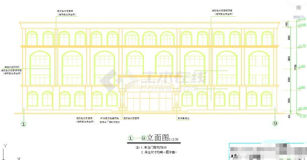 四层中学教学楼建筑全套毕业设计（含计算书和计算表格、施组、建筑、结构图）-图一