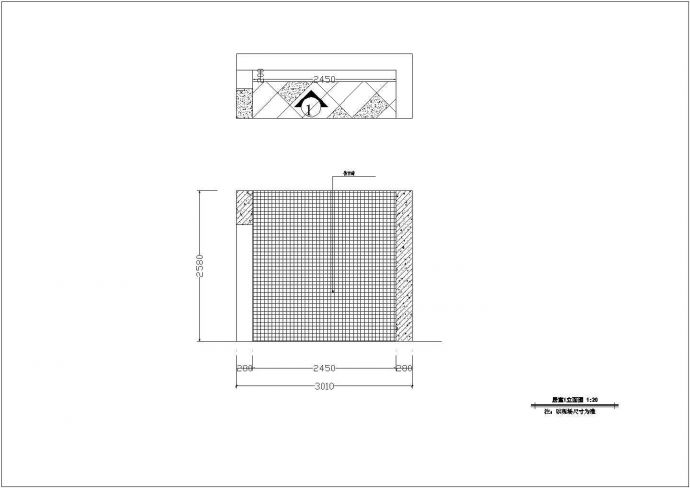 现代门朝南二层别墅室内设计装修CAD图（含水电布置图）_图1
