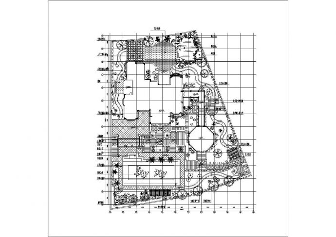 某豪华别墅私家花园平面规划设计图_图1