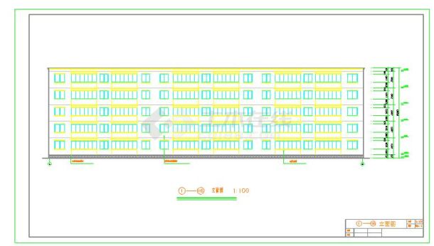 3414平米五层框架住宅楼建筑结构施工图（含计算书）-图一