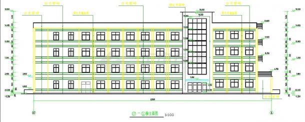 四层框架结构中学教学楼毕业设计（计算书、建筑、结构CAD图）-图二