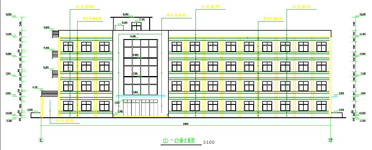 四层框架结构中学教学楼毕业设计（计算书、建筑、结构CAD图）