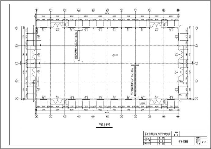 某双跨单层轻型门式钢架厂房结构cad设计施工图_图1