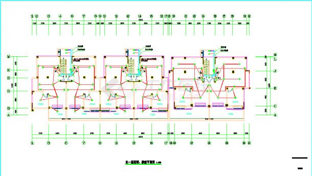 高档社区6层小高层住宅楼电气cad设计施工图（地下室电气施工图、住宅楼照明设计图、住宅楼弱电设计图）-图二
