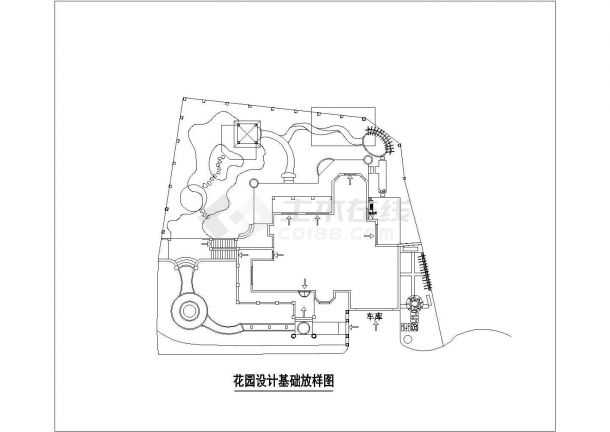 重庆棕榈泉别墅区庭院景观设计施工图-图一