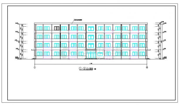 3800平4层宿舍楼全套建筑结构设计施工图（含计算书）-图一