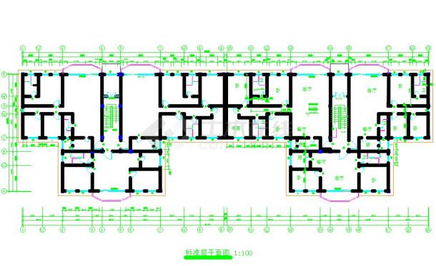 某七层住宅楼建筑结构全套设计施工图-图二