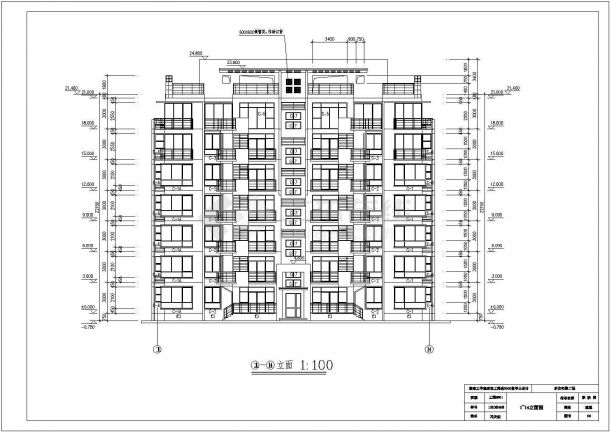 六层小高层住宅楼建筑cad设计施工图（毕业设计）-图一