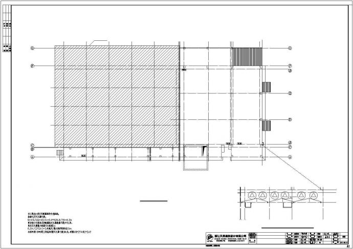 某框架结构局部钢结构食堂会议室建筑cad设计施工图_图1