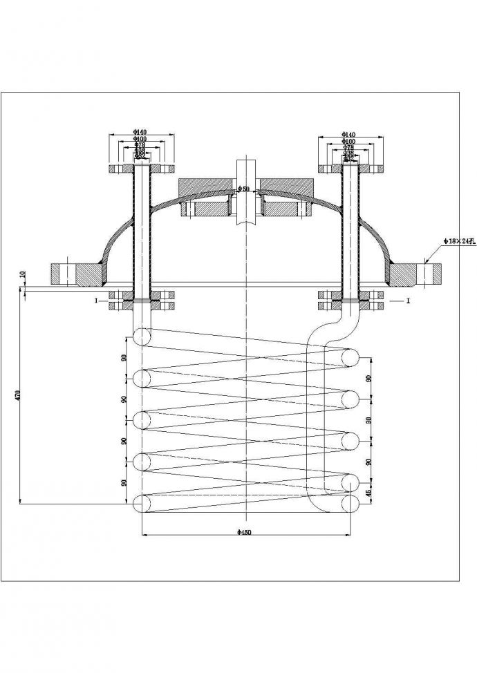 某公司自主设计重金属反应釜设备图纸_图1