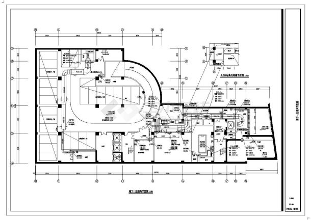 某高层五星级酒店全套空调暖通cad设计施工图（含地下室通风设计）-图一