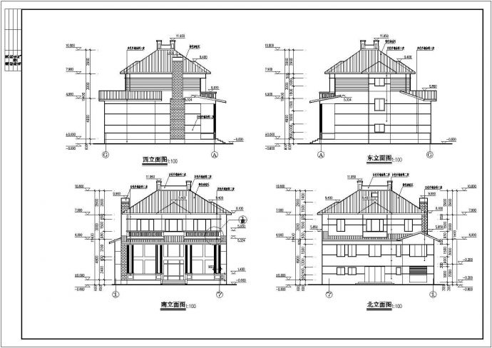 某农村2层框架结构别墅建筑设计方案图_图1