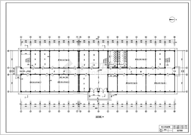 6300平方米五层砖混结构综合实验楼建筑施工图-图二