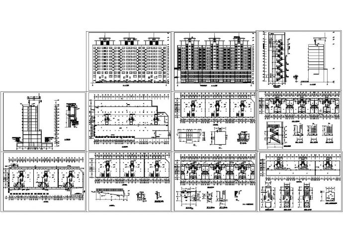 河南公寓住宅楼建筑施工设计方案图_图1