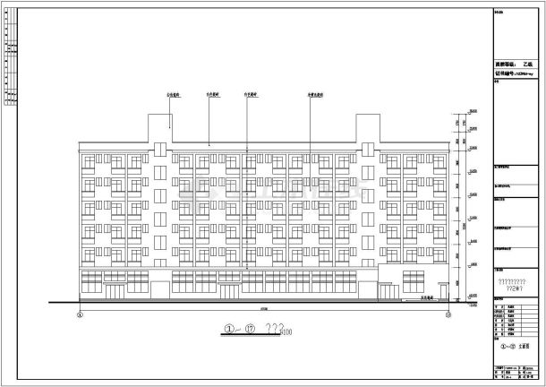 某工业区6层框架宿舍住宅建筑施工图-图二