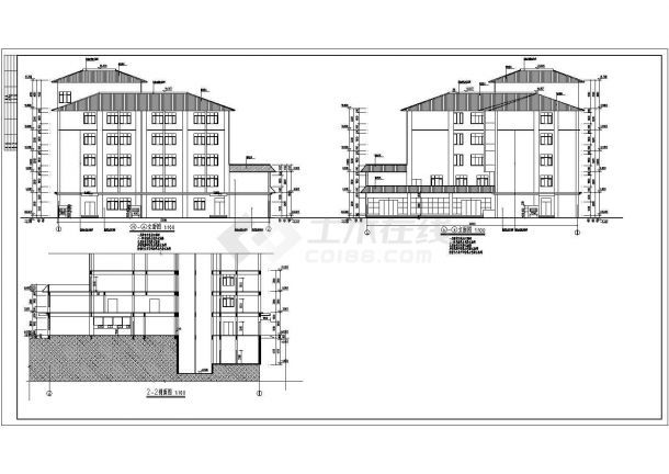 某地区养老院单体方案设计CAD图纸-图一
