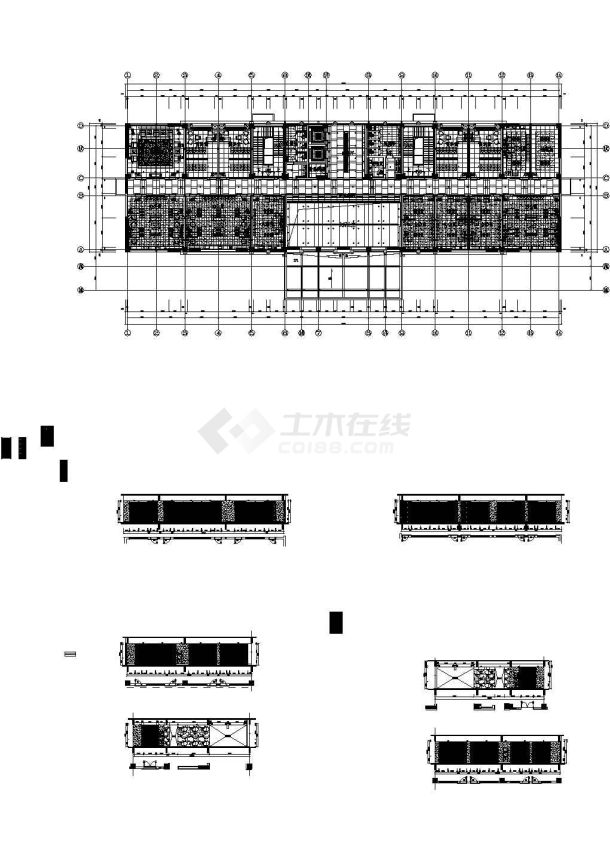 太仓市浏河镇财税局二层办公室建施cad图，共四张-图一