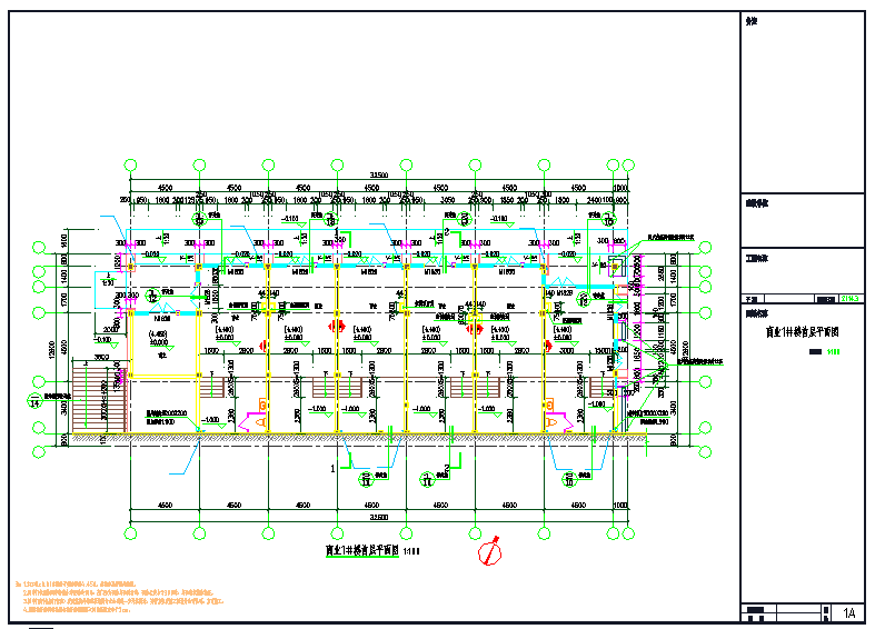 浙江省5套3层沿街商铺商业设计施工图