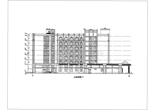 某地区7层框架结构酒店建筑方案图-图二