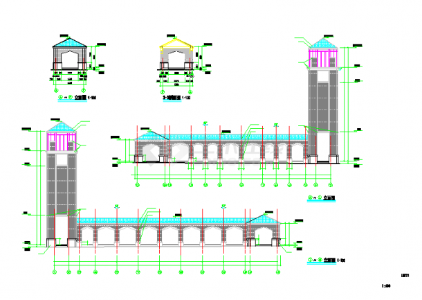 某地橡树湾塔楼铺幕墙工程建筑设计施工图-图二