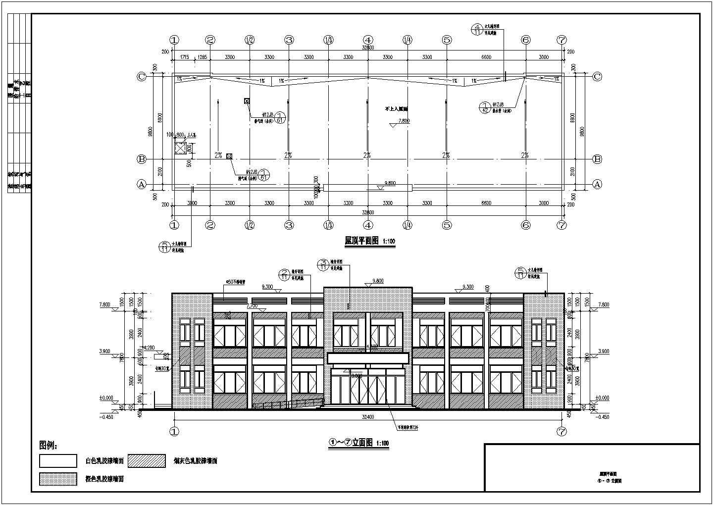 灵台某小学教学楼建筑施工图CAD